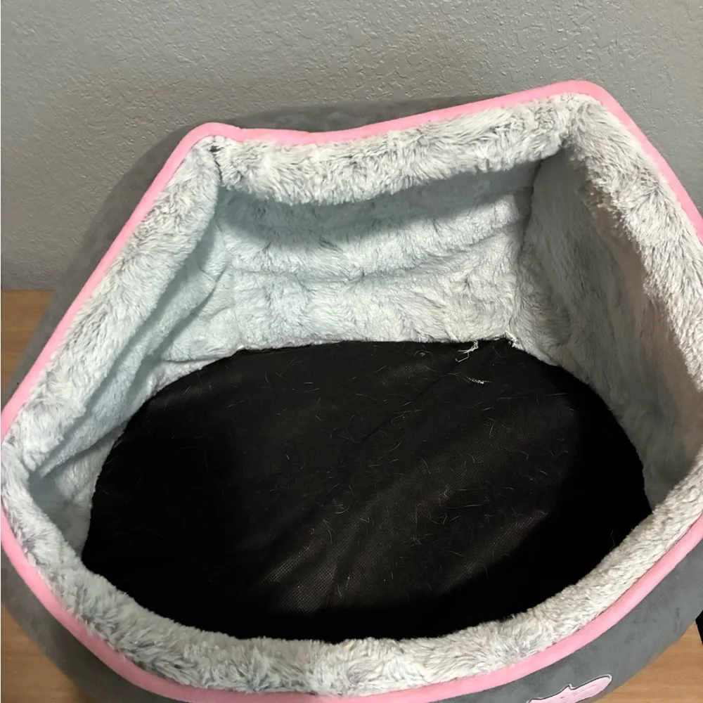 Comfy cat bed Kitty Bed Grey Marble Cave Meow